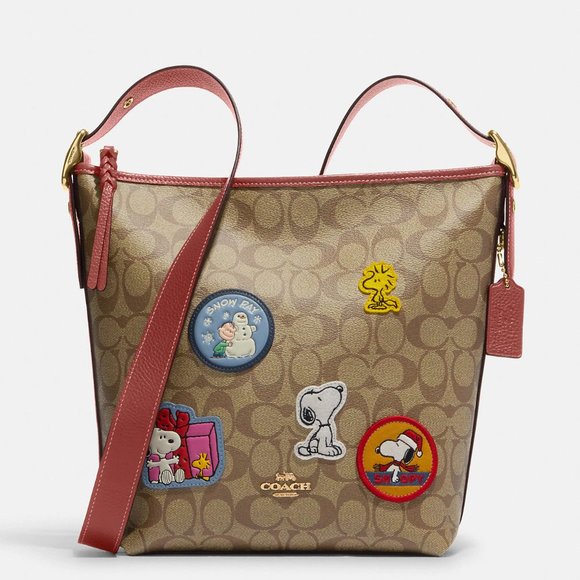 🐶 Coach X Peanuts Val Duffle In Signature Canvas With Patches - Picture 3 of 12